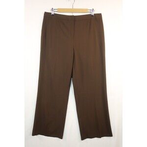 Lafayette 148 Brown Menswear Pants Trousers Size 16 Wool Stretch